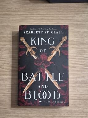 King of Battle and Blood by Scarlett St. Clair - Black & Red Cover